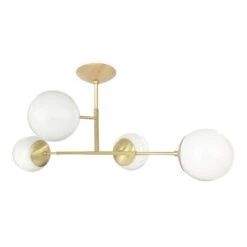 Status Flush Mount 35" 13 Status Flush Mount 35" -Cozy Light World status globe flush mount brass white 1 266ee30a 5dbd 4d1d 9d97 024543c3c164