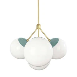 Color Tetra Chandelier -Cozy Light World tetra globe chandelier brass lagoon white 1