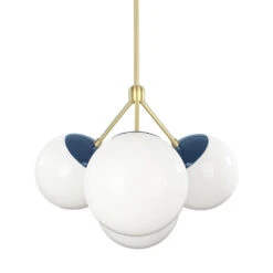 Color Tetra Chandelier -Cozy Light World tetra globe chandelier brass slate white 1