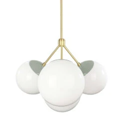 Color Tetra Chandelier -Cozy Light World tetra globe chandelier brass spa white 1