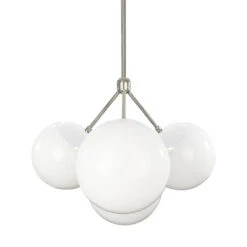 Color Tetra Chandelier -Cozy Light World tetra globe chandelier nickel white white 1