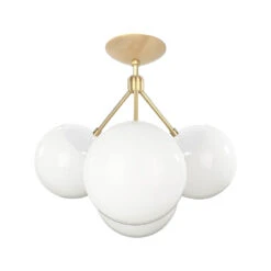 Color Tetra Flush Mount 24 Color Tetra Flush Mount -Cozy Light World tetra globe flush mount brass white white 1 1