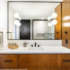 Visage Sconce 6" -Cozy Light World visage globe sconce black bathroom vanity lighting by dutton brown space by mcdonald remodeling 2