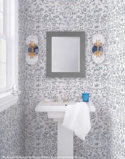 Color Visage Sconce 6" 23 Color Visage Sconce 6" -Cozy Light World visage globe sconce brass slate blue lighting by dutton brown photo by hygge west